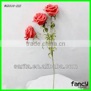 Hot Sale 3 Pcs Artificial Foam Roses thumbnail-1