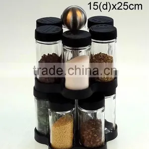 TW978 12pcs Glass Spice Jar Set With Plastic Stand thumbnail-2
