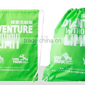 Custom Logo Printed Drawstring Polyester Shoe Bag Backpack thumbnail-5