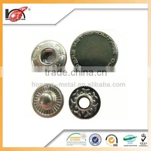 Press On Buttons Metal Clip 4 Parts Snap Button With Custom Logo thumbnail-2