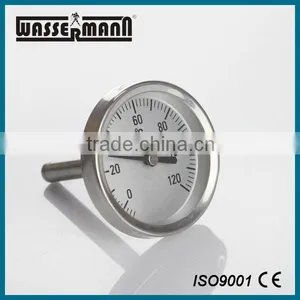 Stainless Steel Differential Bourdon Tube Temperature Gauge thumbnail-2