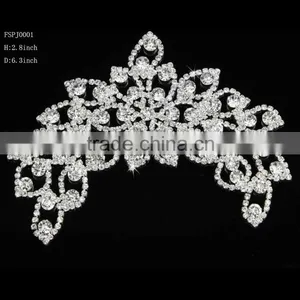 2015New Fancy Clear Rhinestone Sewing Costume Dress Applique thumbnail-1