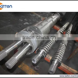 Conical Screws Extruder Twin Barrel and Screw for Plastic Machine thumbnail-1