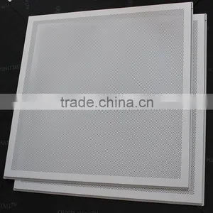 Widely Used White Aluminum Perforated 2x2 Acoustic Ceiling Tiles/Panel thumbnail-2