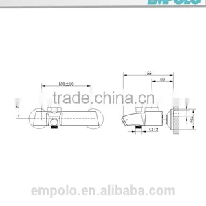 High Quality Bathroom Wall Hanging Bathtub Faucet 05 3101 thumbnail-2
