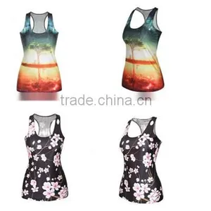 Women Sexy Bodycon Delicate Summer New Tree Print 3D Vest Tops thumbnail-1