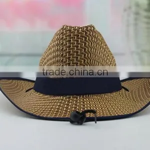 In Stock Cheap Plain Cowboy Straw Hat thumbnail-4