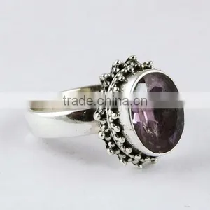 Simple Design !! Purple Amethyst 925 Sterling Silver Ring, Handmade Silver Jewelry, Silver Jewelry Exporter thumbnail-1