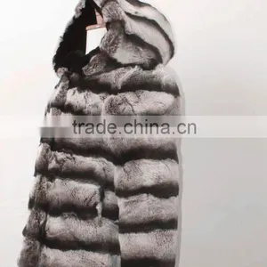 Children Chinchilla Rex Rabbit Fur Coat thumbnail-3