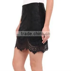 2015 Hotsales High Waist Nylon Lace Giddy up Mini Skirt thumbnail-1