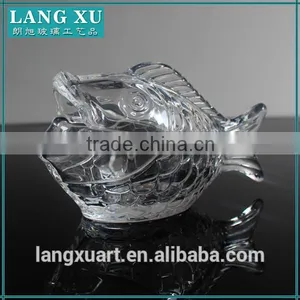 LX-T046 Handmade Crystal Fish Shape Animal-shaped Glass Jar for Cookie Candy Food Storage thumbnail-2
