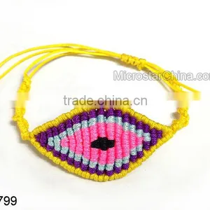 Colorful Braid Macrame Turkish Eye Bracelet thumbnail-1