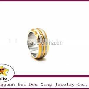 2015 18K Gold Plated Rings 316L Stainless Steel Rings for Men Women Engagement Wedding Classic Jewelry Size 4 to 14 Men Rings Quality Choice thumbnail-1