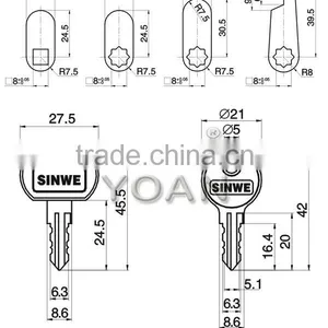 Combination Cam Lock for Container Seal Lock thumbnail-3