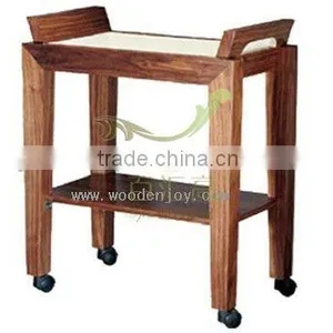 2016 Hot Sales Wooden Golden Tea Trolley Service Trolley&Room Service Trolley thumbnail-2