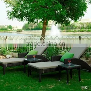 Synthetic Rattan Sun Lounger - Classic Wicker Rattan Sunbed With 1.2mm Thickness Alu Frame, Power Coated Woven by Rattan, Wicker thumbnail-2