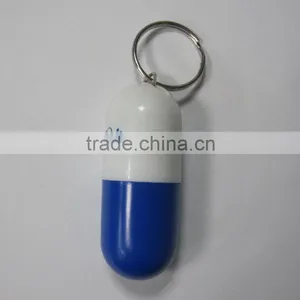 Plastic Capsule Keyring Pill Box thumbnail-1