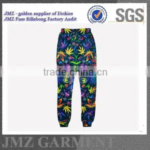 Leaves Print Joggers Pants Hot Pants OEM Trousers thumbnail-2