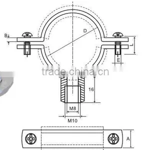 Rubber Pipe u Clamp Clip thumbnail-5