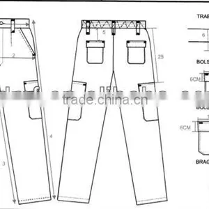 Trousers/six Pockets/Spain Style/good Fabric/Double Needle thumbnail-2