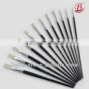 Professional Pure Bristle Hair Artists Oil Paint Brush(flat) thumbnail-1
