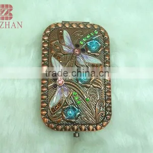 Good Sale Cosmetic Rhinestone Mirror/antique Rhinestone Promotional Gift Pocket Mirror thumbnail-1