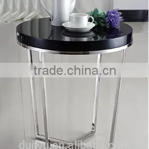 2016 Simple Round Wooden Material Stainless Steel Table thumbnail-6