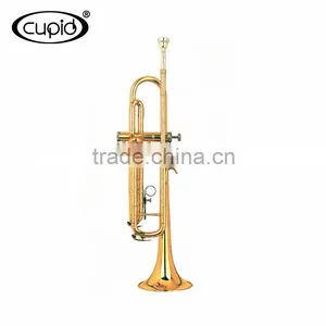 Cupid Professional Gold Plated Bb Trumpet thumbnail-1