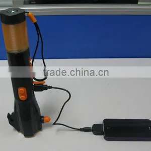 Crank Dynamo Flashlight & Torch With Radio & Phone Charger thumbnail-1
