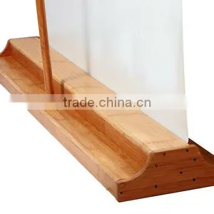 Bamboo Roll Up Banner Stand, Bamboo Display Stand, Bamboo Display Shelf thumbnail-1