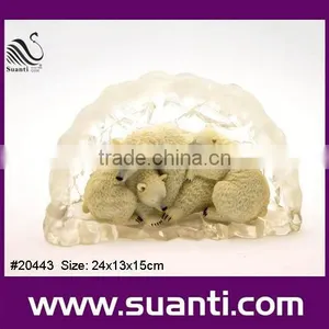 White Bears Family Polyresin Statue thumbnail-1
