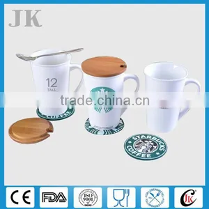 Promotional 12oz Starbucks Coffee Mug Starbucks City Mug, Starbucks Ceramic Mug, Starbucks Mug With Lid and Spoon thumbnail-1