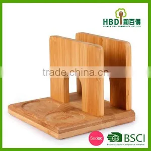 High Quality Bamboo Napkin Holder With Pepper and Salt Shaker Set thumbnail-2