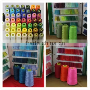 High Quality and Dyed 100% Polyester Sewing Thread Yarn Made in China thumbnail-2