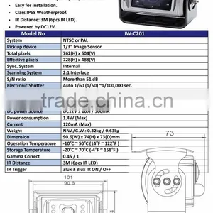 120 Degrees hd Waterproof Car Rear View 170 Degree Third Brake Light Rear View Reversing Camera 3rd Brake Lights Backup Camera thumbnail-3