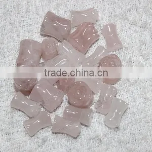 Wholesale Rose Quartz Ear Plugs,gemstone Body Piercing Jewelry thumbnail-1