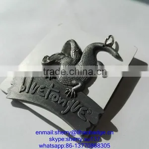 Customized Metal Zinc Alloy Crocodile Tag,Embossed Crocodile Shaped Keychain thumbnail-4