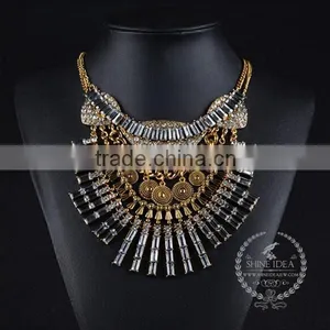 High Quality Vintage Rhinestone Chunky Statement Necklace Tin Alloy Fashion Women Pendant Necklace 6390093 thumbnail-2