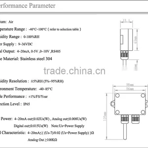 TTS-CWM15 Wall-mounted Air Temperature Sensor/transducer /transmitter PT100 Thermal Resistance thumbnail-2