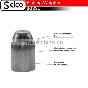Stainless Steel Flat Head Bullet Fishing Weights thumbnail-1