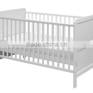European Style Classic Pine Wood Baby Cot Bed Toddler Bed thumbnail-3