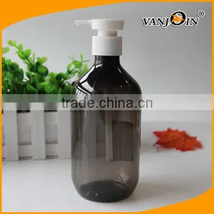 16oz Clear Plastic Boston Round Bottles With Lotion Pumps, Great for Essential Oils, Shampoo, Liquid Soaps thumbnail-1