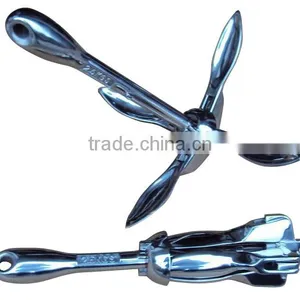 High Tensile 10KG Stainless Steel Folding Boat Anchor thumbnail-1