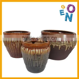 Cheap Handle Polished Clay Ceramic Vase Urns thumbnail-2