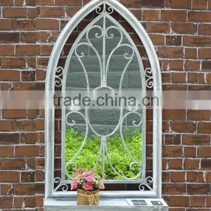 Vintage Garden Iron Mirrors With Foral Deocation thumbnail-1