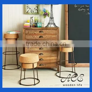 Rustic Look One Door Cabinet Solid Wooden Drawer thumbnail-1