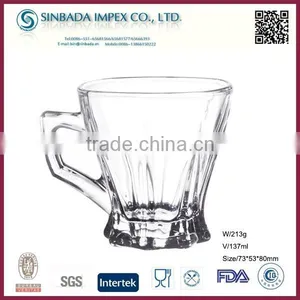 Arab Style Cheap Plain White Glass Coffee Mug thumbnail-1
