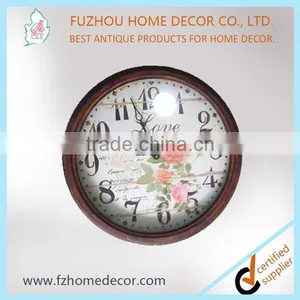 Luxury Wall Mounted Clock Made From MDF With Beautiful Printing Paper thumbnail-1