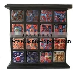 16 Ceramic Drawer Wooden Chest Supplier thumbnail-1