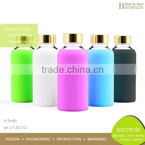 Fashionable Wholesale OEM/ODM Borosilicate Glass Bottle Silicon Sleeve thumbnail-2